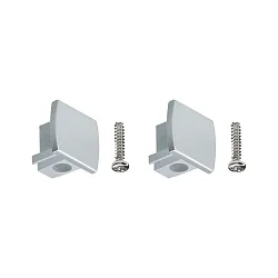 Embout URAIL lot de 2, chromé mat