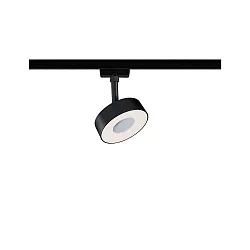 1-Projecteur monophasé URAIL CIRCLE LED IP20, noir mat gradable