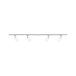 Spot URAIL BLOSSOM avec possibilité d'alimentation, lot de 4 G9, chrome, chromé mat, satin gradable