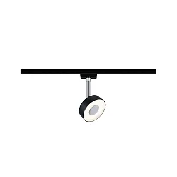 Spot URAIL CIRCLE rotatif, inclinable, chrome, noir mat