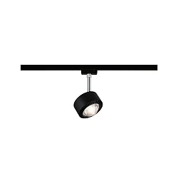 Spot URAIL ALDAN LED avec optique de lentille, chrome, noir mat gradable