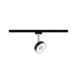 Spot URAIL CIRCLE rotatif, inclinable, chrome, noir mat