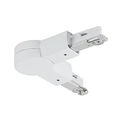 1- Connecteur en L monophasé URAIL réglable, blanche