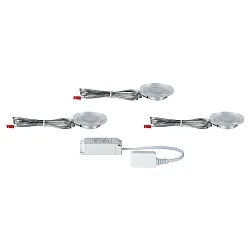 Luminaires pour meuble WHIRL MINI LED rond, lot de 3, satiné 