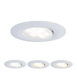 Plafonnier encastré CALLA LED pivotant, CCT Switch IP65, blanc mat 