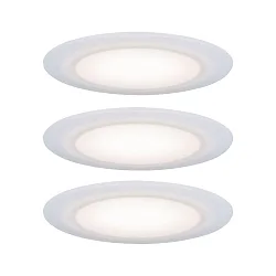 Lumière encastrée SUON DIM IP44, satin, blanche gradable 480lm 2700K