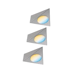 Luminaires pour meuble TRIGO lot de 3, Tunable White, nickel brossé gradable