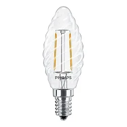 Lampe à filament en forme de bougie torsadée COREPRO LEDCANDLE ST35 commutable ST35 E14 2W 250lm 2700K CRI 80 