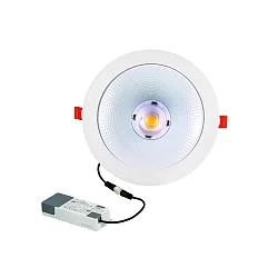 Downlight GLAN M Ø 237MM Plug&Play rigide, CCT Switch, UGR < 19, multipower IP20, blanche 