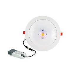 Downlight GLAN L Ø 270MM Plug&Play rigide, CCT Switch, UGR < 19, multipower IP20, blanche 