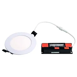 Plafonnier encastré TALAN XXS Ø 118MM Plug&Play rigide, CCT Switch, multipower IP44, blanche 