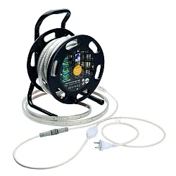 LED Strip VARDAFLEX AC WORK LIGHT PLUS / 15M DRUM 930 with feed-in option, with plug, with handle white