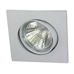 Lumière encastrée QUADRO pivotant IP20, blanc mat