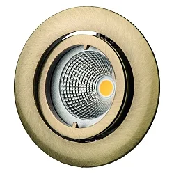Lumière encastrée MR11 pivotant IP20, scintillant, laiton