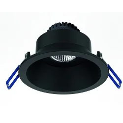 Lumière encastrée TOM ROUND (EMPTY CASE FOR LED MODULE Ø5CM) rond, pivotant, sans monture IP20, noir mat gradable