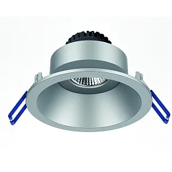 Lumière encastrée TOM ROUND (EMPTY CASE FOR LED MODULE Ø5CM) rond, pivotant, sans monture IP20, argent mat gradable