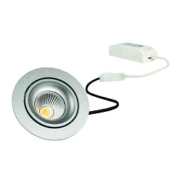 Lumière encastrée GAIL pivotant, Dim-To-Warm, lot de 1 IP40, argent mat gradable 430lm 1900 | 3000K CRI 90-100
