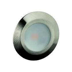 Lumière encastrée LARA AC LED rond IP44, fer brossé, satiné  6W 519lm 3000K 95° 95° CRI 80-89