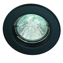 Lumière encastrée MR16 rond, rigide, noir mat gradable