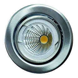 Lumière encastrée MR16 pivotant IP20, acier inoxydable, scintillant