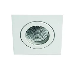 Downlight TULKA angulaire, pivotant IP55, couvert de poudre, blanc mat