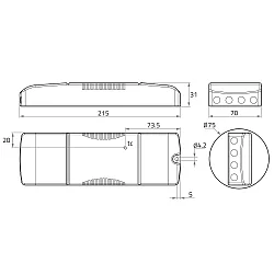 Driver de LED TRIDONIC,ON/OFF AC/DC SUITABLE courant constant, commutable