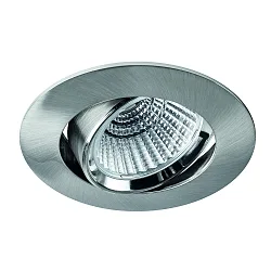 recessed luminaire BAN COB round, swivelling, current constant IP40, brushed iron dimmable 7W 672lm 4000K 40° CRI 90-100