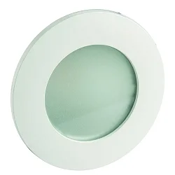 Plafonnier encastré CALINA COB rond, rigide IP54, opale, blanche, laqué gradable