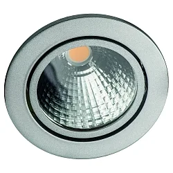 recessed spotlight GLIN COB 500MA round, swivelling, current constant IP40, silver matt dimmable