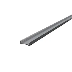 Profil en U FUP18/7 V2 / 2M plat, aluminium anodisé