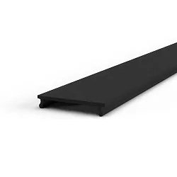 Accessoire Couverture du profil TKP35/51 BLACKLIGHT FROSTED 2M plat, satiné, noir 200cm