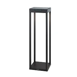 Lampe solaire à accu RADIA MAXI avec capteur IP65, gris graphite
