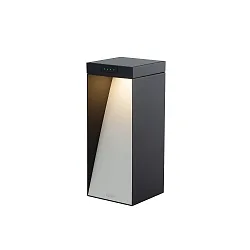 battery solar lamp MILIO SIDE with sensor, switchable IP65, graphite grey