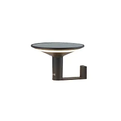 Lampe solaire à accu KEOPE WALL avec capteur IP65, gris graphite