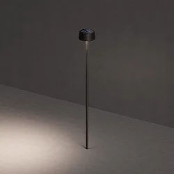 Lampe solaire à accu SUNDRESS avec capteur IP65, gris graphite