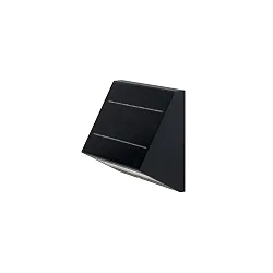 Lampe solaire à accu ECOSTEP WALL avec capteur IP65, gris graphite