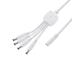Rallonge de câble LUXI LINK 4 fois, avec prise de courant, blanche