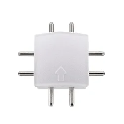 Connecteur en X LUXI LINK avec prise de courant, blanche