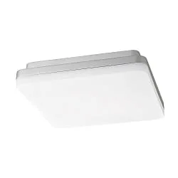 Luminaire de surface SQUARE 27 avec capteur IP54, argent 