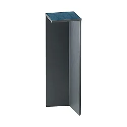Lampe de socle solaire NUSOLAR angulaire, langue, avec capteur IP54, anthrazit, couvert de poudre 