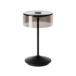 Lampe de table à accu NUMOTION CCT Switch, avec variateur tactile IP54, couvert de poudre, noir nuit gradable