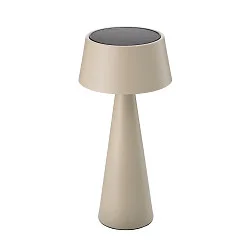 Lampe de table solaire SOLINO inclinable, avec batterie, avec fonction de charge USB, fixation magnétique IP44, mat