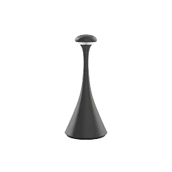 Lampe de table à accu NUDROP MINI CCT Switch, avec variateur tactile IP54, gris graphite gradable