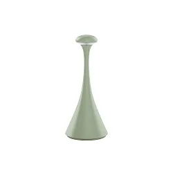 Lampe de table à accu NUDROP MINI CCT Switch, avec variateur tactile IP54, vert sauge gradable