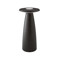 Lampe de table à accu NUFLAIR CCT Switch, avec variateur tactile, perforé IP54, noir nuit gradable