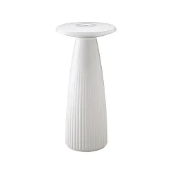 Lampe de table à accu NUFLAIR CCT Switch, avec variateur tactile, perforé IP54, blanc neige gradable