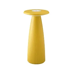 Lampe de table à accu NUFLAIR CCT Switch, avec variateur tactile, perforé IP54, jaune soleil gradable