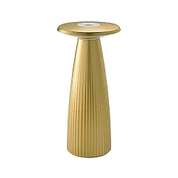 Lampe de table à accu NUFLAIR CCT Switch, avec variateur tactile, perforé IP54, or gradable