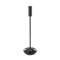 battery table lamp NUCANDLE with touch dimmer IP54, glossy, black dimmable