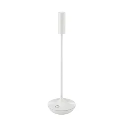 Lampe de table à accu NUCANDLE avec variateur tactile IP54, scintillant, blanche gradable